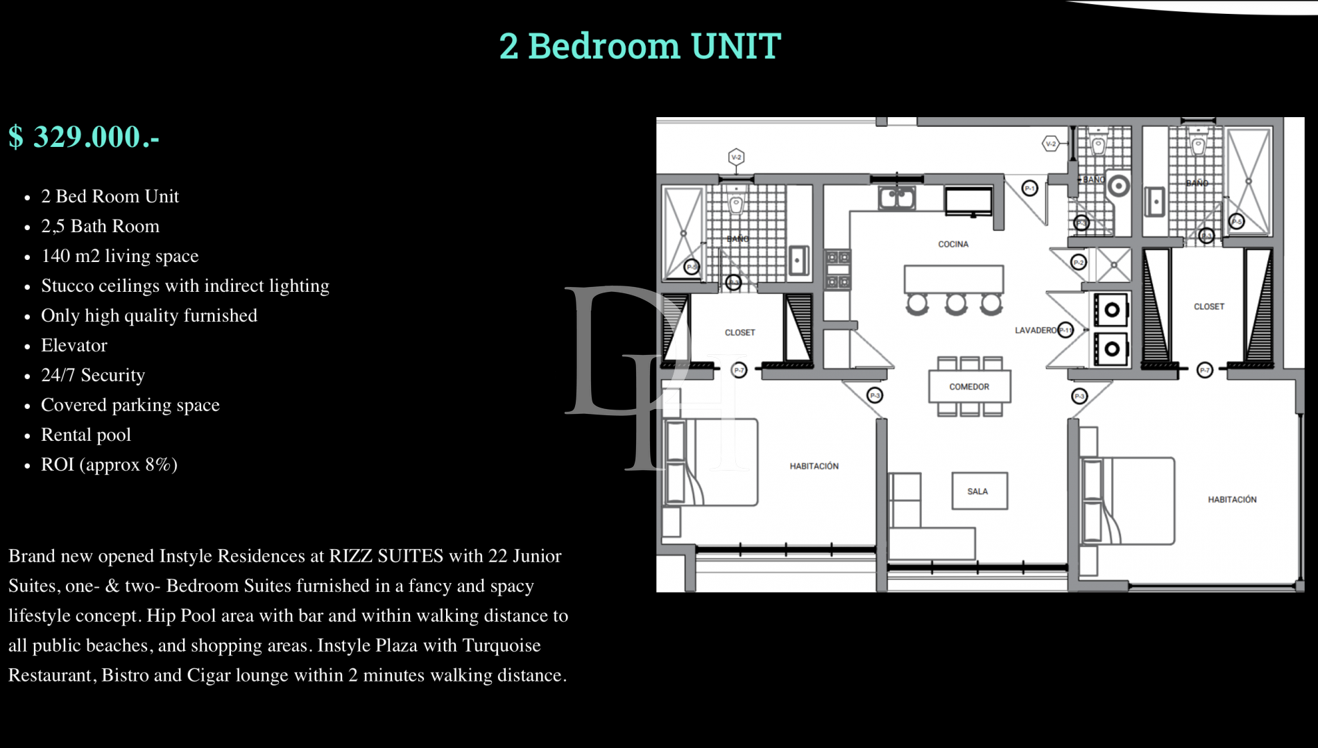 Апартаменты в Сосуа, Доминиканская республика, 45м2 - стоимость 117&nbsp;000$ - Ref: 79609 фото 23
