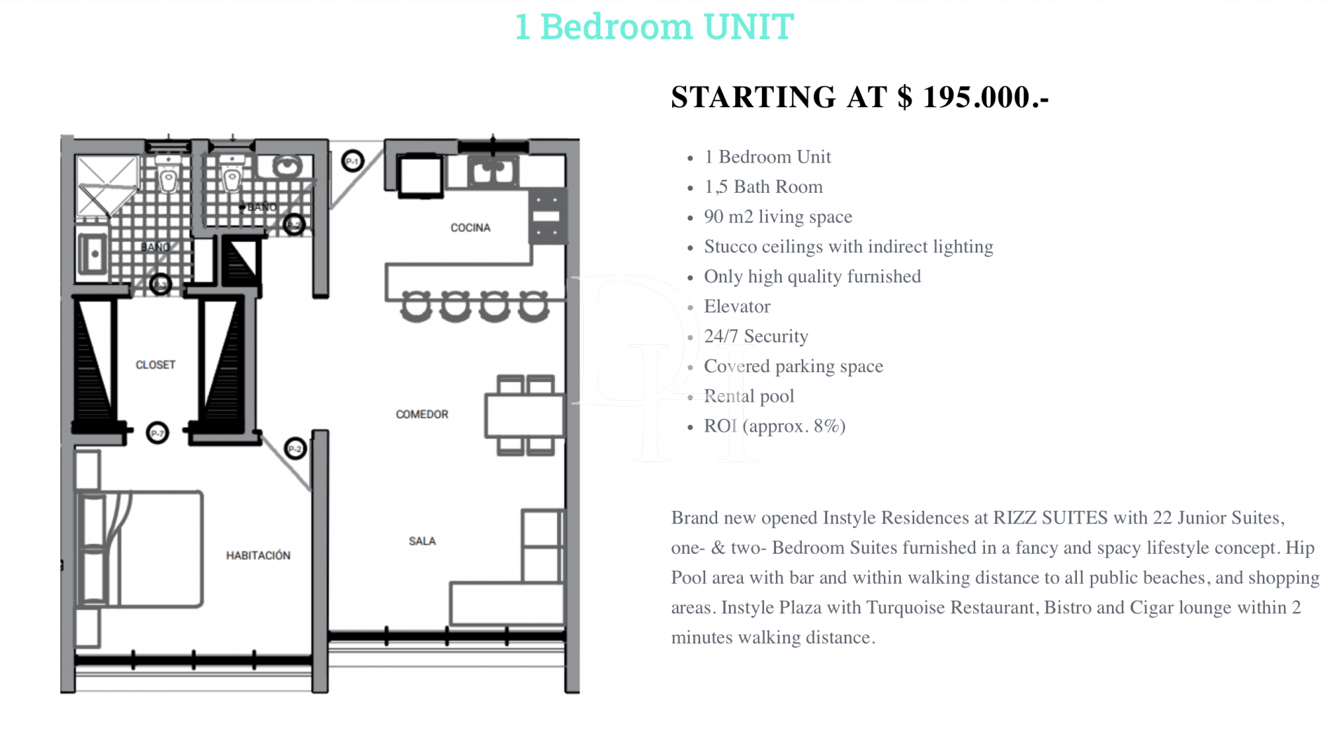 Апартаменты в Сосуа, Доминиканская республика, 45м2 - стоимость 117&nbsp;000$ - Ref: 79609 фото 24