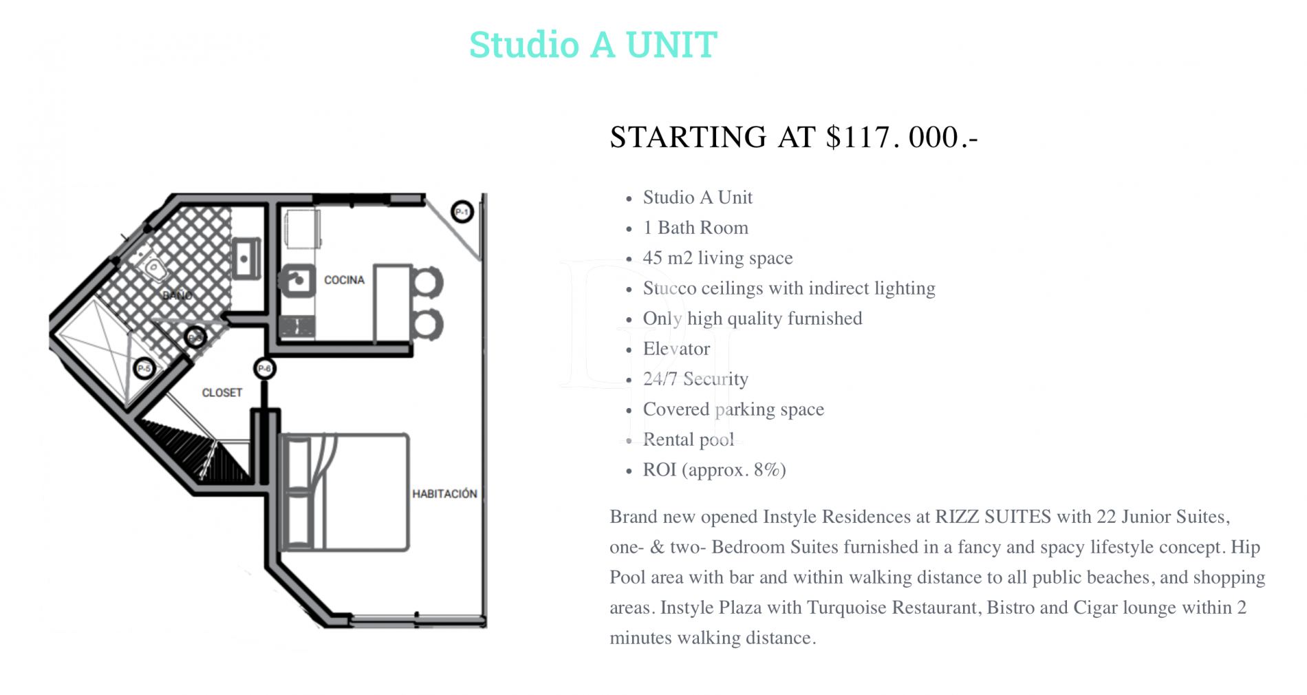 Апартаменты в Сосуа, Доминиканская республика, 45м2 - стоимость 117&nbsp;000$ - Ref: 79609 фото 25