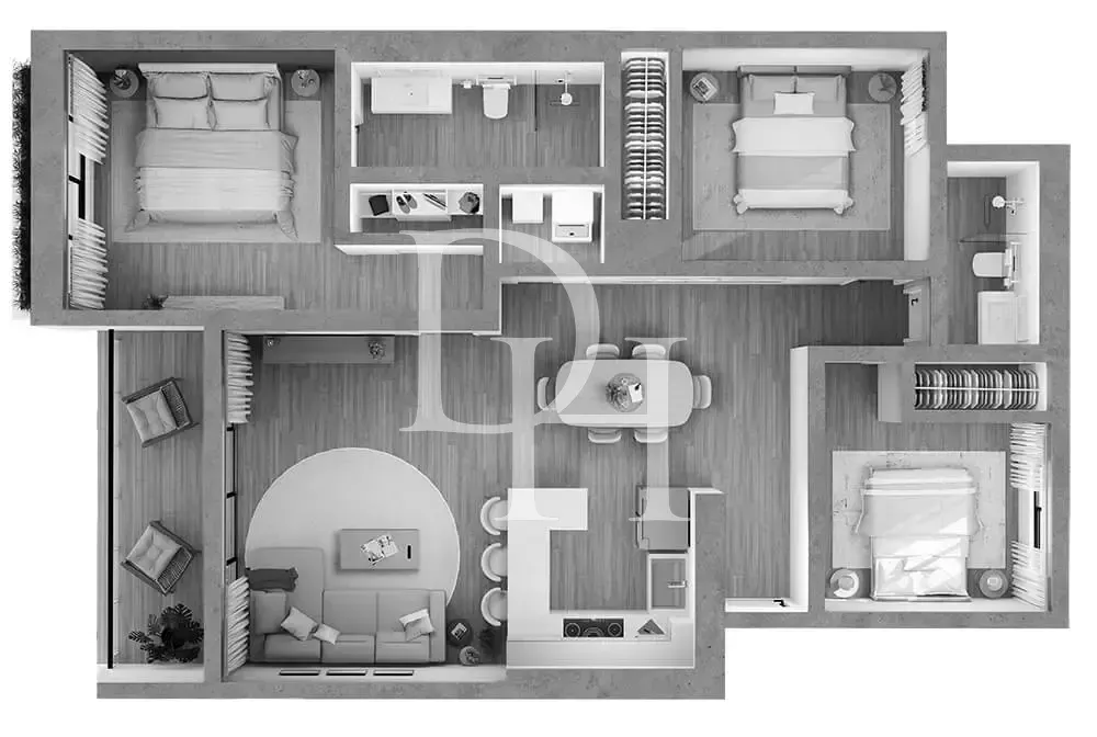 Апартаменты в Пунта-Кана, Доминиканская республика, 69м2 - стоимость 187&nbsp;000$ - Ref: 80172 фото 12