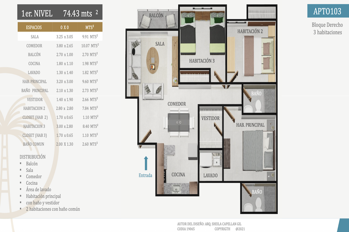 Апартаменты в Бока-Чика, Доминиканская республика, 72м2 - стоимость 77&nbsp;000$ - Ref: 80264 фото 5