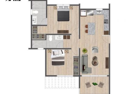 Апартаменты в Кабарете, Доминиканская республика, 78м2 - стоимость 145 000$ - Ref: 39372 фото 10